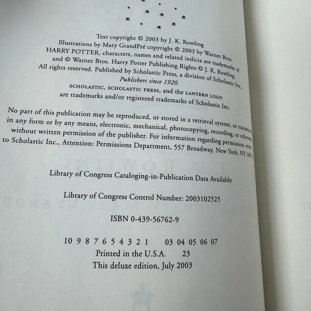 SIGNED DUST SLEEVE Harry Potter and the Order of the Phoenix Hardcover Book‎